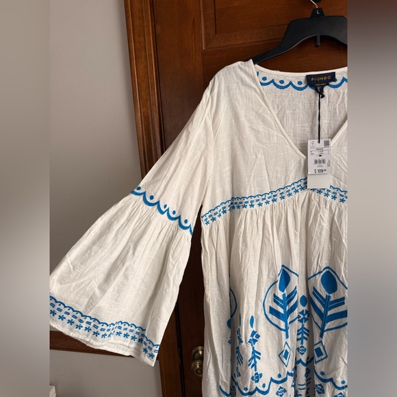 Piombo 100% Cotton Embroidered Mini Dress 🌊 - Picture 5 of 8